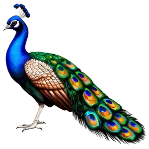 Realistic Peacock Bird Png Hru PNG Image