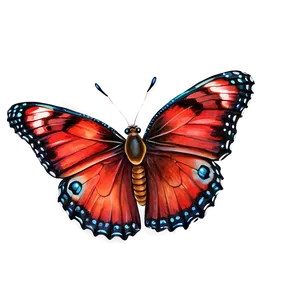 Realistic Red Butterfly Png 06122024 PNG Image