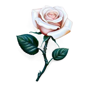 Realistic Rose Tattoo Illustration Png Uft PNG Image