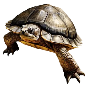 Realistic Snapping Turtle Illustration Png Ljs PNG Image