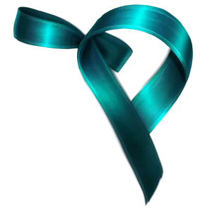 Realistic Teal Ribbon Drawing Png Mka PNG Image