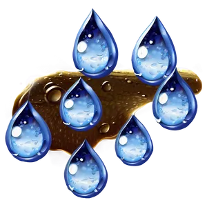 Realistic Water Drops On Blue Png 06122024 PNG Image