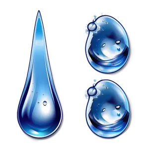 Realistic Water Drops On Blue Png 49 PNG Image