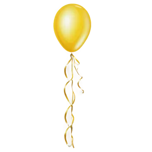 Realistic Yellow Balloon Png 06262024 PNG Image