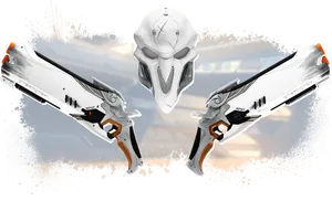 Reaper Hellfire Shotgunsand Mask PNG Image