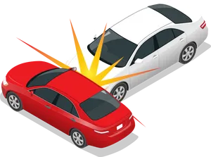 Rear End Collision Illustration PNG Image