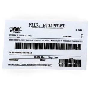 Receipt Form Png Ndq PNG Image