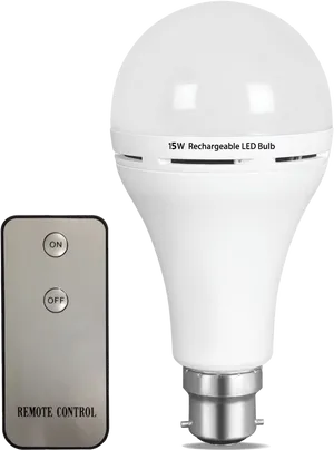 Rechargeable L E D Bulbwith Remote Control PNG Image