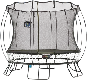 Rectangular Trampoline With Enclosure PNG Image