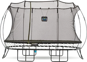 Rectangular Trampolinewith Enclosure PNG Image