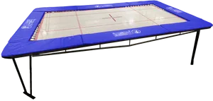 Rectangular Trampolinewith Enclosure PNG Image