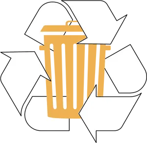 Recycling Bin Within Recycle Symbol PNG Image