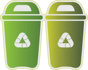 Recycling Bins Vector Illustration PNG Image