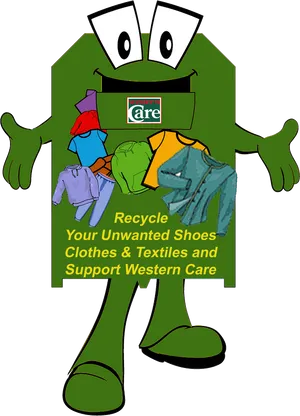 Recycling Clothesand Shoes Support Campaign PNG Image