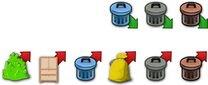 Recycling Process Icons PNG Image