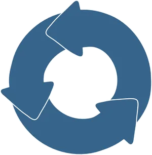 Recycling Symbol Blue PNG Image