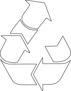 Recycling Symbol Outline PNG Image