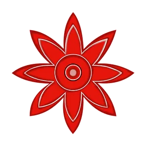 Red Abstract Flower Graphic PNG Image