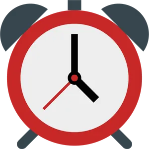 Red Alarm Clock Icon PNG Image