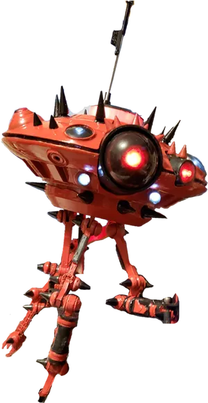 Red Alien Robot Droid PNG Image