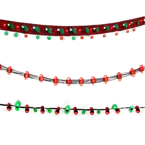 Red And Green Christmas String Lights Png 06292024 PNG Image