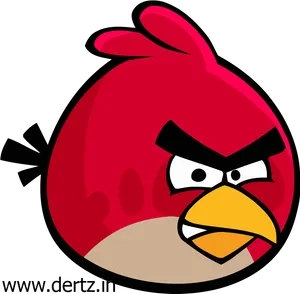 Red Angry Bird Character PNG Image