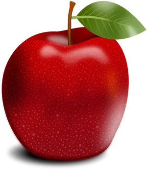 Red Apple Illustration PNG Image