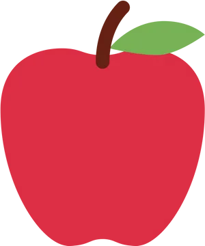 Red Apple Vector Illustration PNG Image