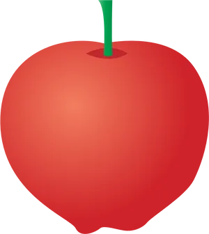 Red Apple Vector Illustration PNG Image