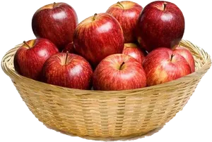 Red Applesin Basket PNG