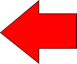 Red Arrow Directional Sign PNG Image