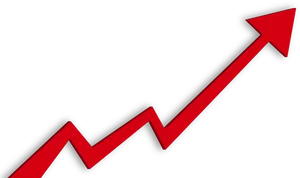 Red Arrow Growth Graph PNG Image