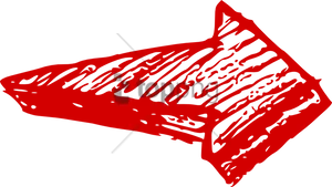 Red Arrow Jet Silhouette PNG Image