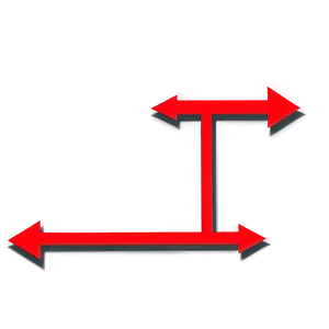 Red Arrow With Outline Png 83 PNG Image