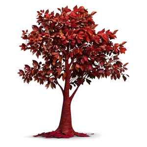 Red Autumn Tree Png Xjl87 PNG Image