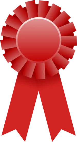 Red Award Ribbon Graphic PNG Image