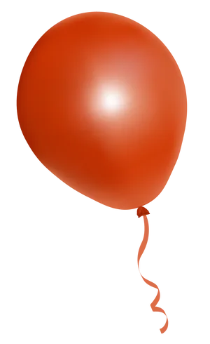 Red Balloon Floating PNG Image