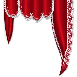 Red Banner With Lace Edge Png 30 PNG Image