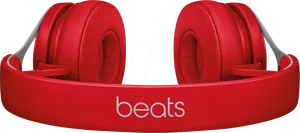 Red Beats Headphones Profile View PNG Image