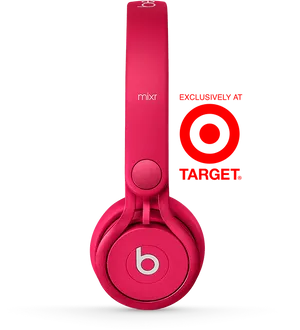 Red Beats Mixr Headphones Target Exclusive PNG Image