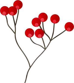 Red Berries Illustration PNG Image