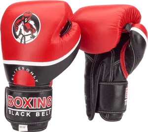 Red Black Boxing Gloves Elite PNG Image