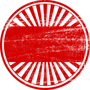 Red Black Grungy Circle Stamp PNG