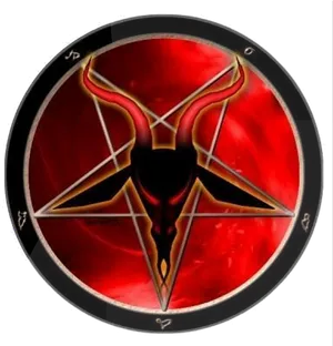 Red Black Pentagram Art PNG Image