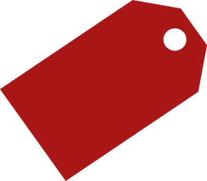 Red Blank Price Tag PNG Image