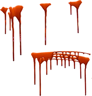 Red Blood Drips Isolatedon Black PNG Image