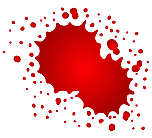 Red Blood Splatter Graphic PNG Image