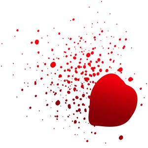 Red Blood Splatter Graphic PNG Image