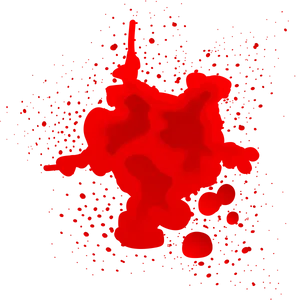 Red Blood Splatter Graphic PNG Image