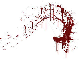 Red Blood Splatter Graphic PNG Image